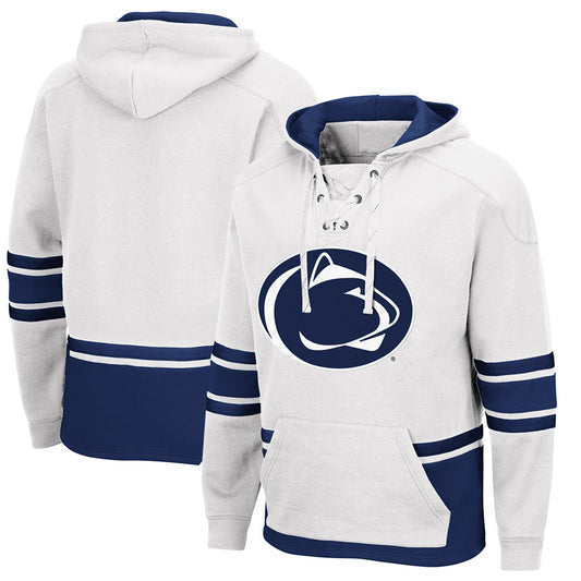 Men's Colosseum White Penn State Nittany Lions Lace Up 3.0 Pullover Hoodie