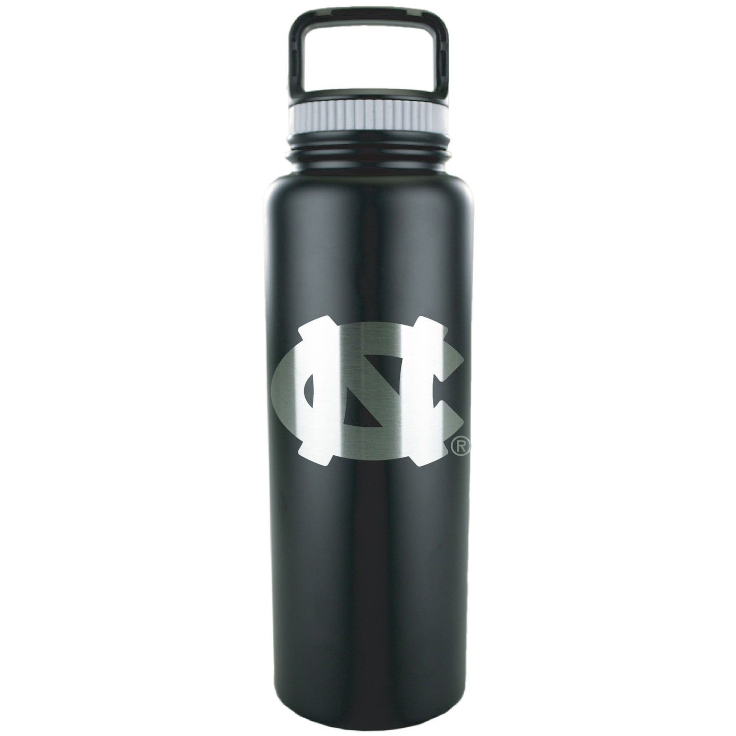 Black North Carolina Tar Heels 32oz. Stainless Matte Growler