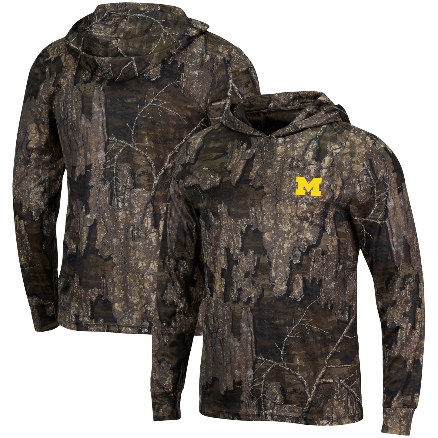 Men's Colosseum Realtree Camo Michigan Wolverines Long Sleeve Hoodie T-Shirt