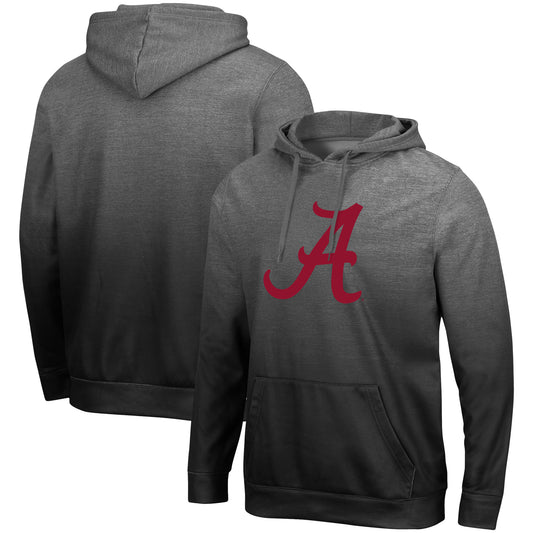 Men's Colosseum Heathered Gray Alabama Crimson Tide Gradient Pullover Hoodie