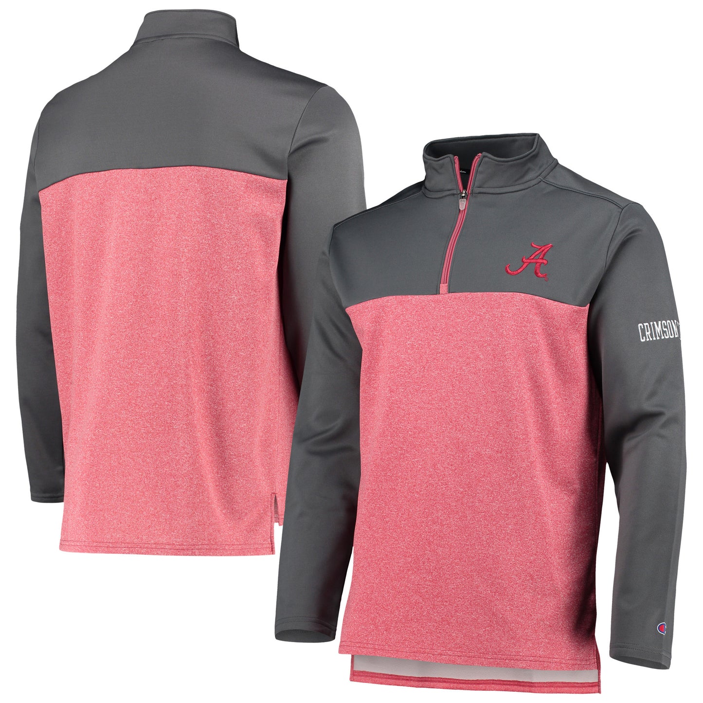 Men's Champion Crimson Alabama Crimson Tide Gameday Quarter-Zip Jacket