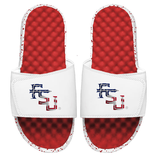 Men's ISlide Red/White Florida State Seminoles Americana Slide Sandals