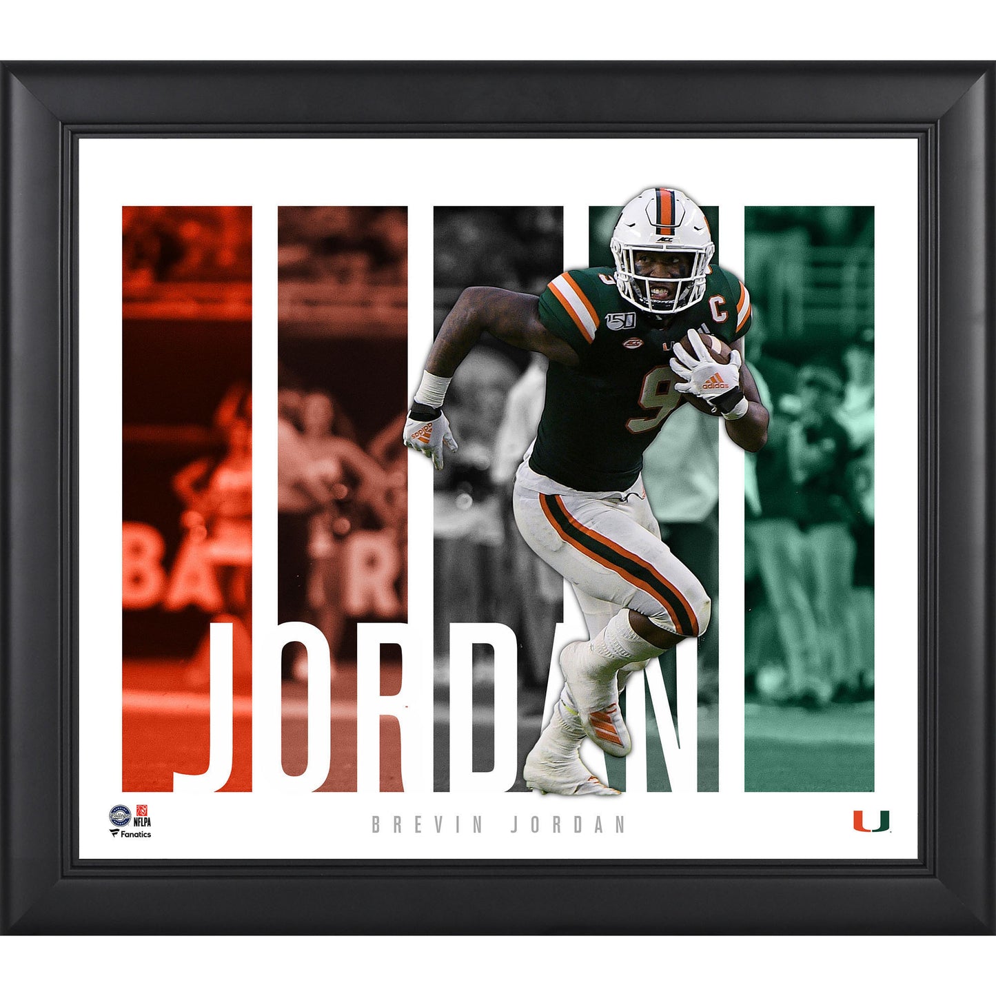 Brevin Jordan Miami Hurricanes Framed 15" x 17" Player Panel Collage