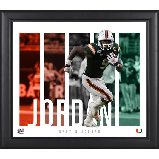 Brevin Jordan Miami Hurricanes Framed 15" x 17" Player Panel Collage
