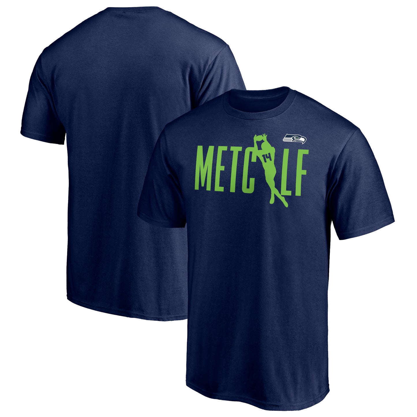 Men's DK Metcalf Navy Seattle Seahawks Checkdown T-Shirt