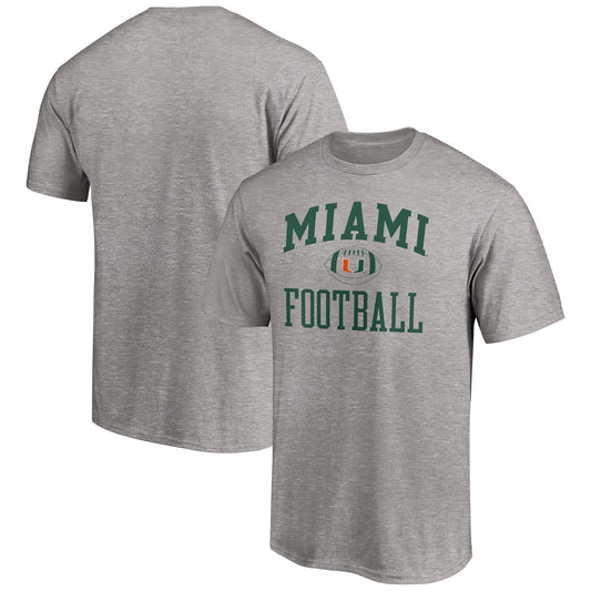 Men's Fanatics Heathered Gray Miami Hurricanes First Sprint Team T-Shirt