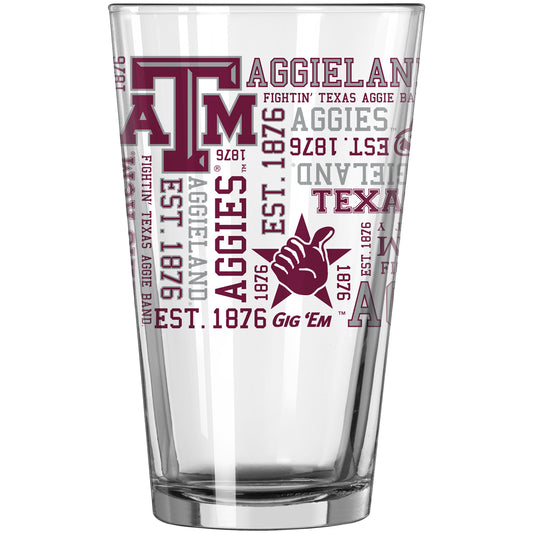 Texas A&M Aggies 16oz. Team Spirit Pint Glass