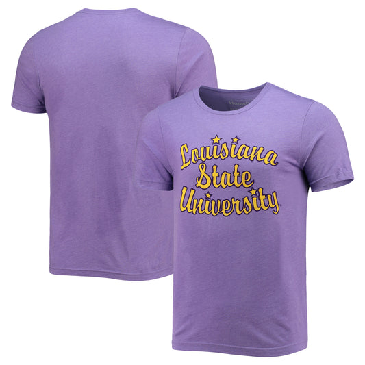 Men's Homefield Heathered Purple LSU Tigers Vintage Script T-Shirt