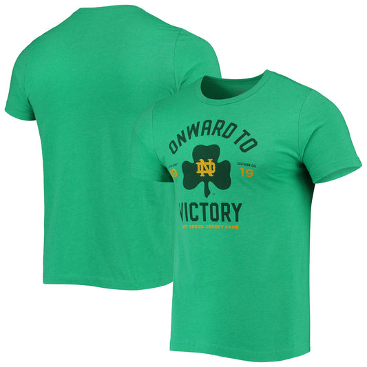 Men's Homefield Heathered Green Notre Dame Fighting Irish Vintage Onward To Victory T-Shirt