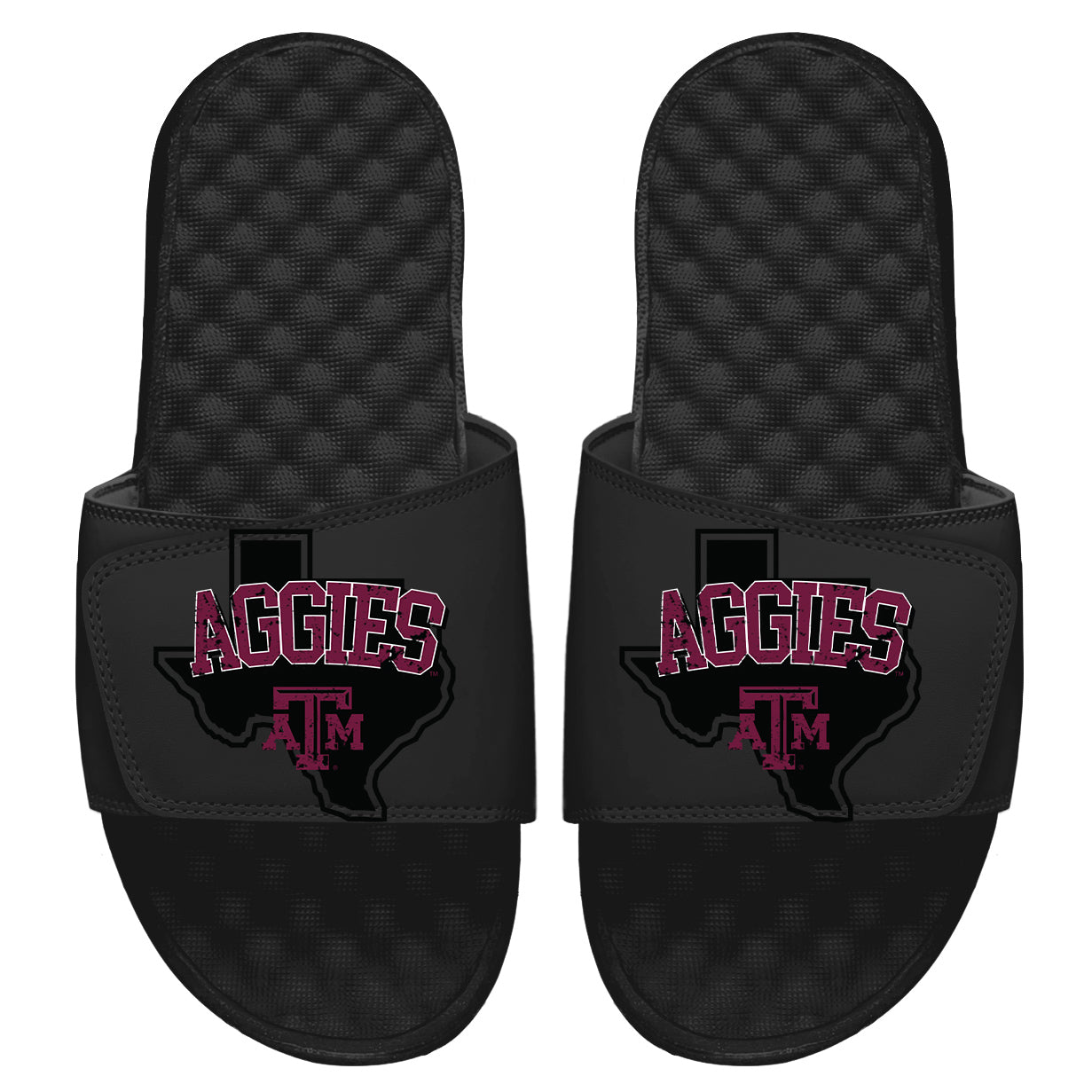 Men's ISlide Black Texas A&M Aggies Tonal State Logo Slide Sandals