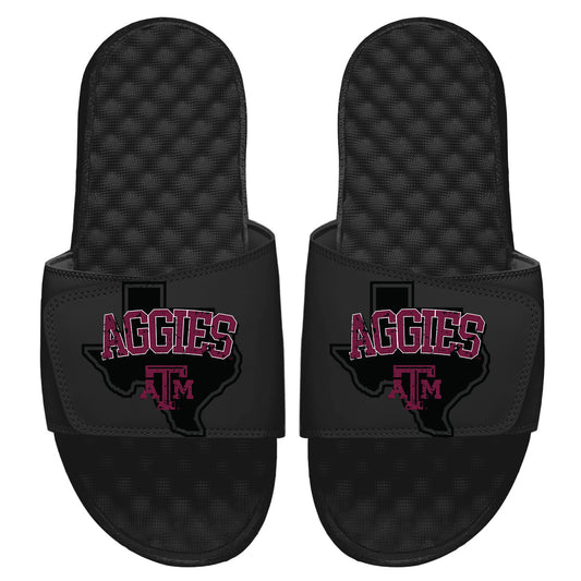 Men's ISlide Black Texas A&M Aggies Tonal State Logo Slide Sandals