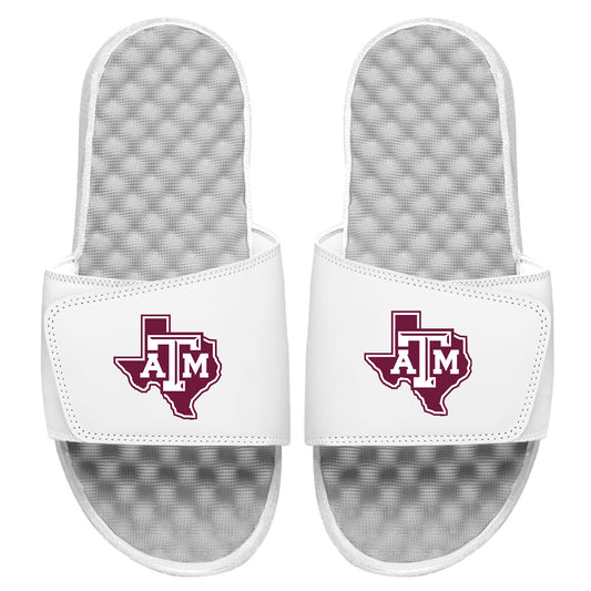 Men's ISlide White Texas A&M Aggies State Logo Slide Sandals