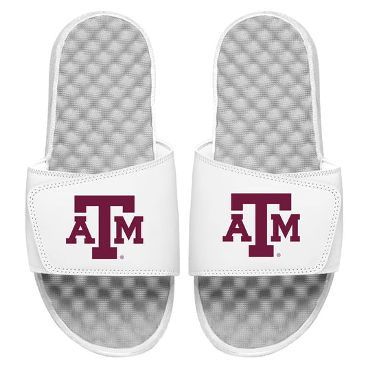 Youth ISlide White Texas A&M Aggies Solid Logo Slide Sandals