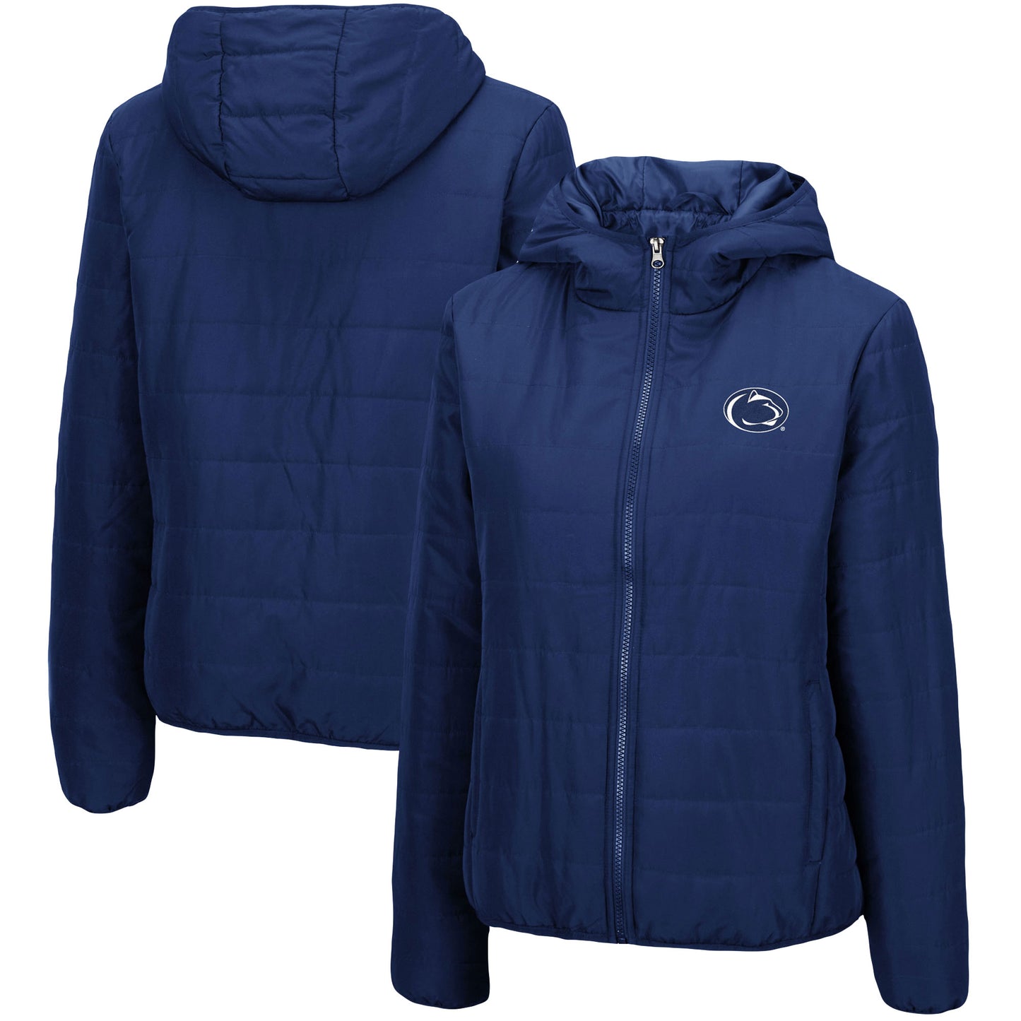 Women's Colosseum Navy Penn State Nittany Lions Arianna Full-Zip Puffer Jacket