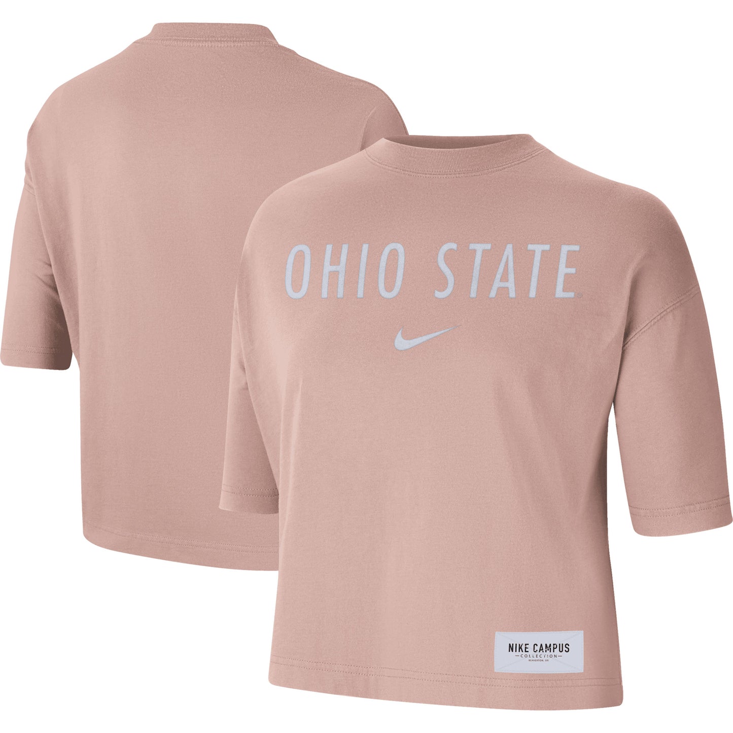 Women's Nike Tan Ohio State Buckeyes Earth Tones Washed Boxy T-Shirt