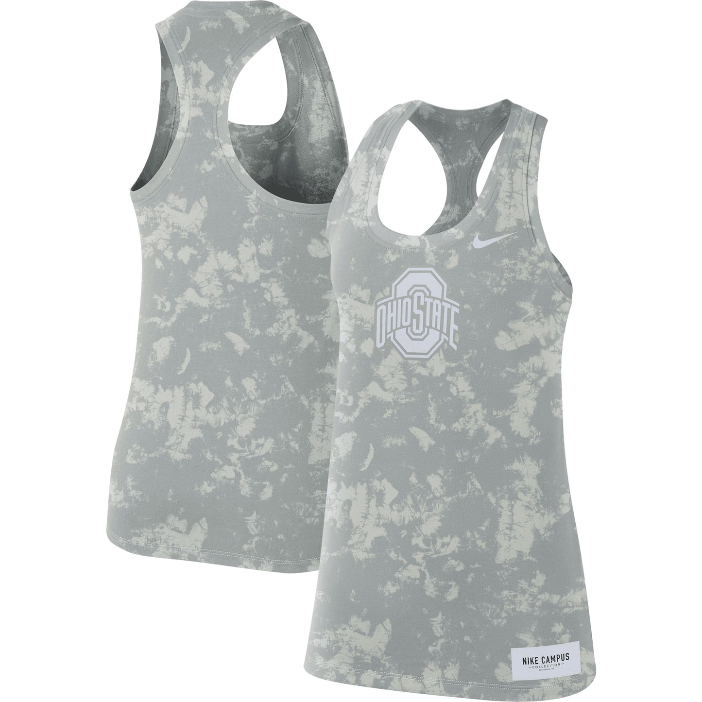 Women's Nike Gray Ohio State Buckeyes Tonal Camo Racerback Tank Top