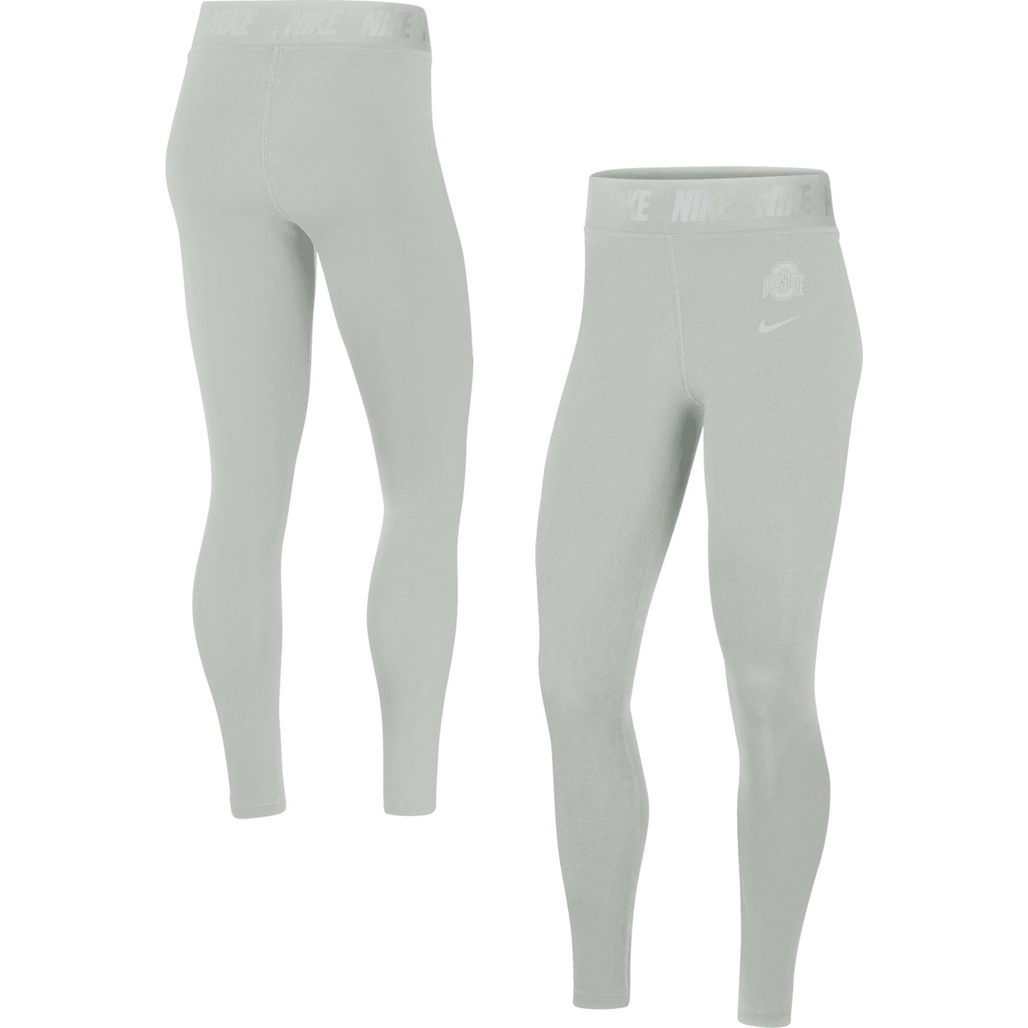 Women's Nike Gray Ohio State Buckeyes Tight Tri-Blend Leggings