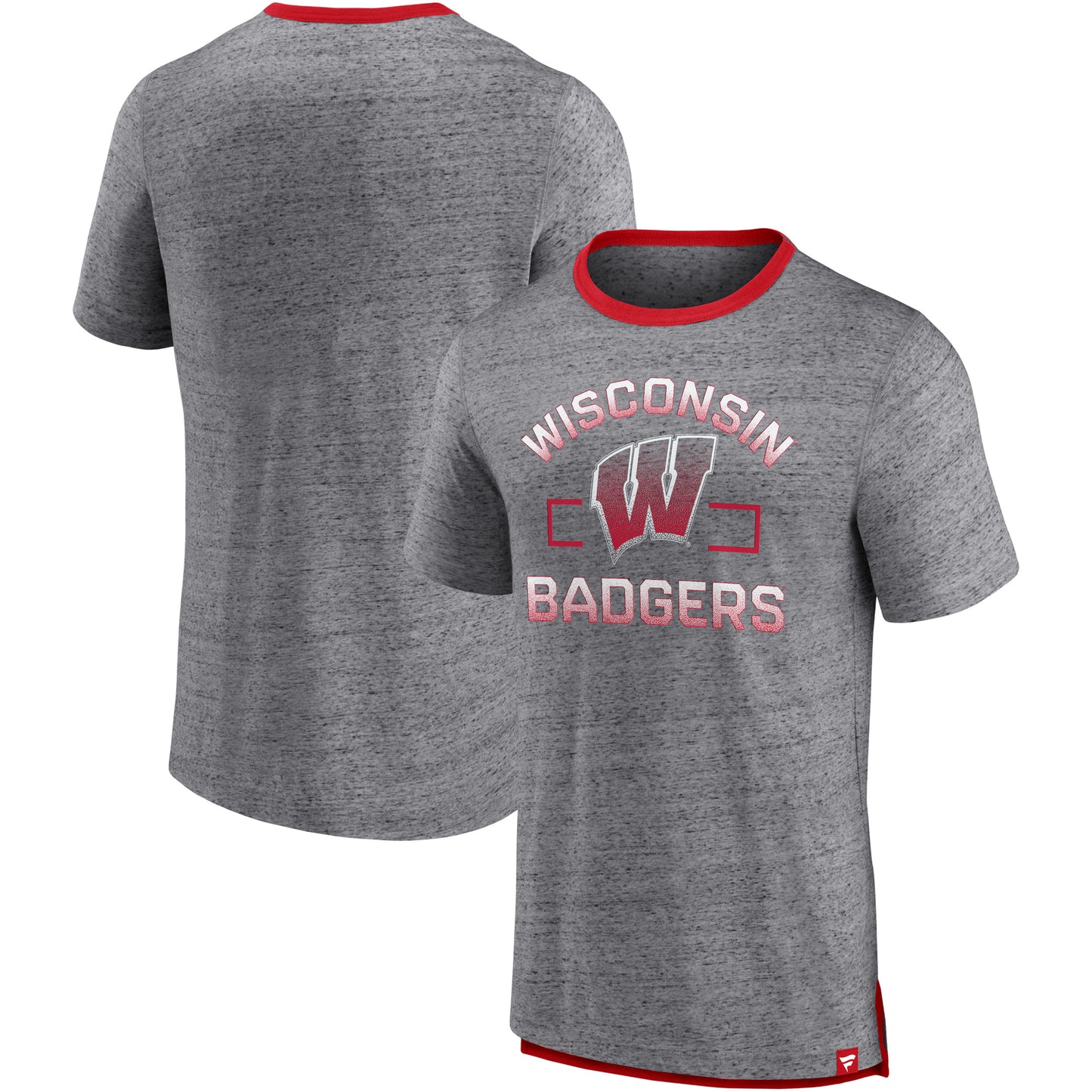 Men's Fanatics Heathered Gray Wisconsin Badgers Personal Record T-Shirt