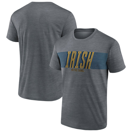 Men’s Gray Notre Dame Fighting Irish Team Space-Dye T-Shirt