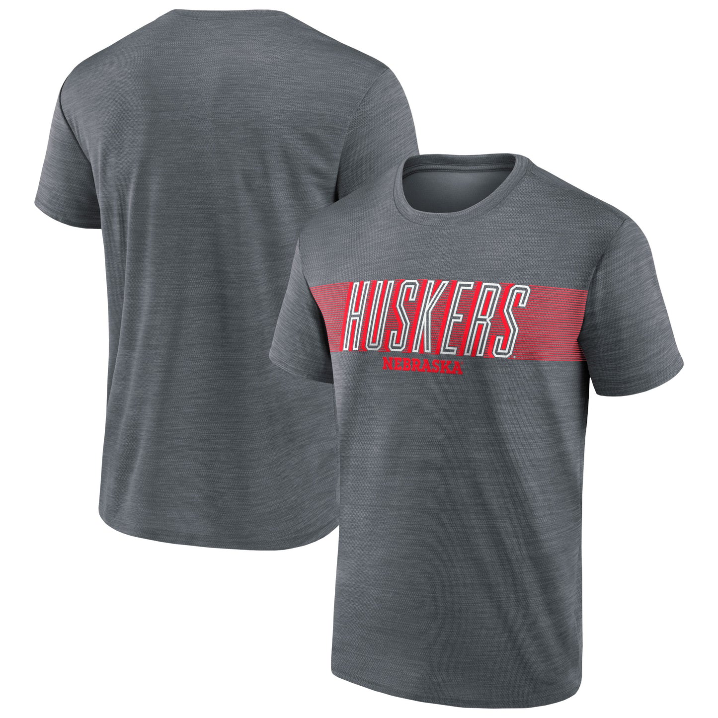 Men’s Gray Nebraska Huskers Team Space-Dye T-Shirt