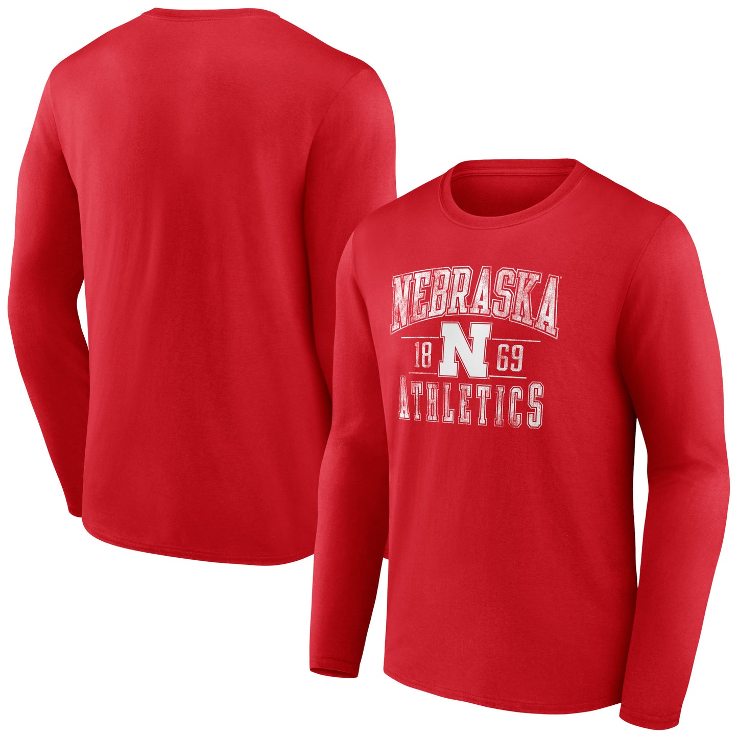 Men’s Scarlet Nebraska Huskers Long Shot Long Sleeve T-Shirt