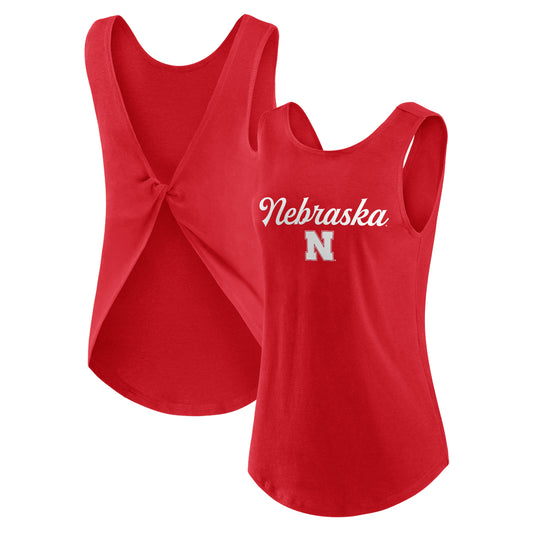 Women's Fanatics Scarlet Nebraska Huskers Power Play Tank Top