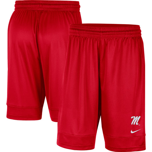 Men's Nike Red Ole Miss Rebels Fast Break Team Performance Shorts