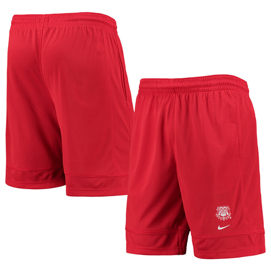 Men's Nike Red Georgia Bulldogs Fast Break Team Performance Shorts