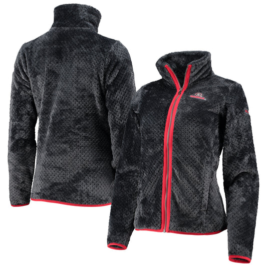 Women's Columbia Charcoal Georgia Bulldogs Fireside II Sherpa Full-Zip Jacket