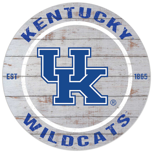 Kentucky Wildcats 20'' x 20'' Indoor/Outdoor Weathered Circle Sign