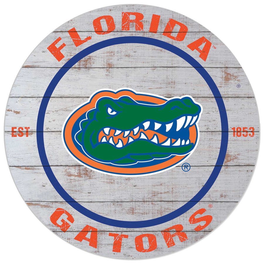Florida Gators 20'' x 20'' Indoor/Outdoor Weathered Circle Sign