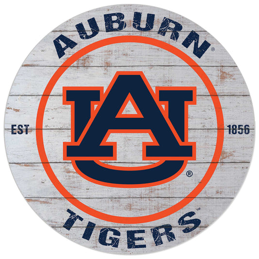 Auburn Tigers 20'' x 20'' Indoor/Outdoor Weathered Circle Sign