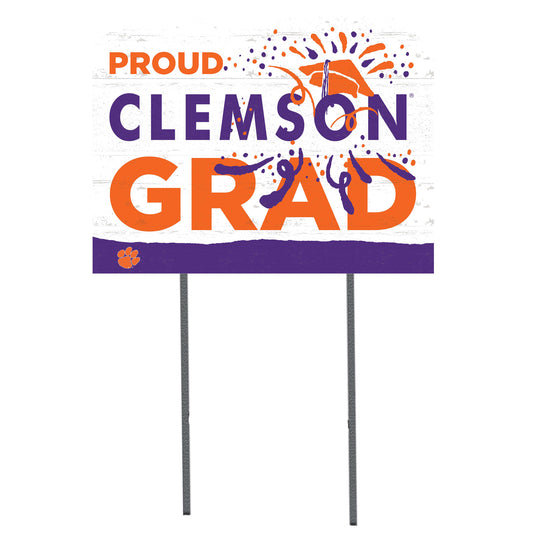 Clemson Tigers 18'' x 24'' Proud Grad Yard Sign