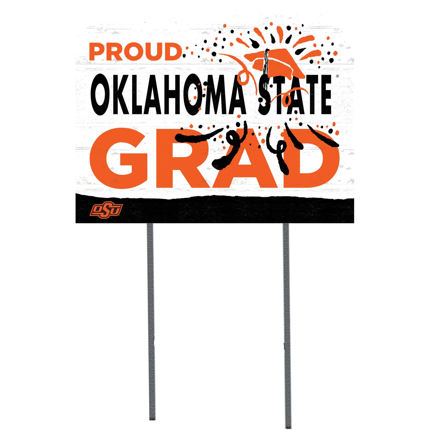 Oklahoma State Cowboys 18'' x 24'' Proud Grad Yard Sign