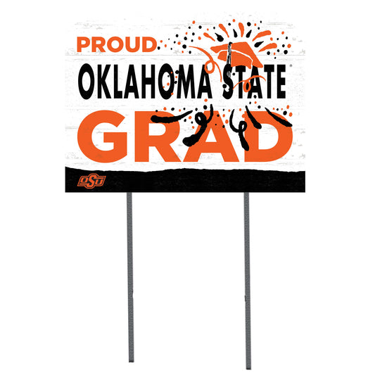 Oklahoma State Cowboys 18'' x 24'' Proud Grad Yard Sign