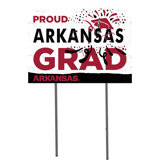 Arkansas Razorbacks 18'' x 24'' Proud Grad Yard Sign