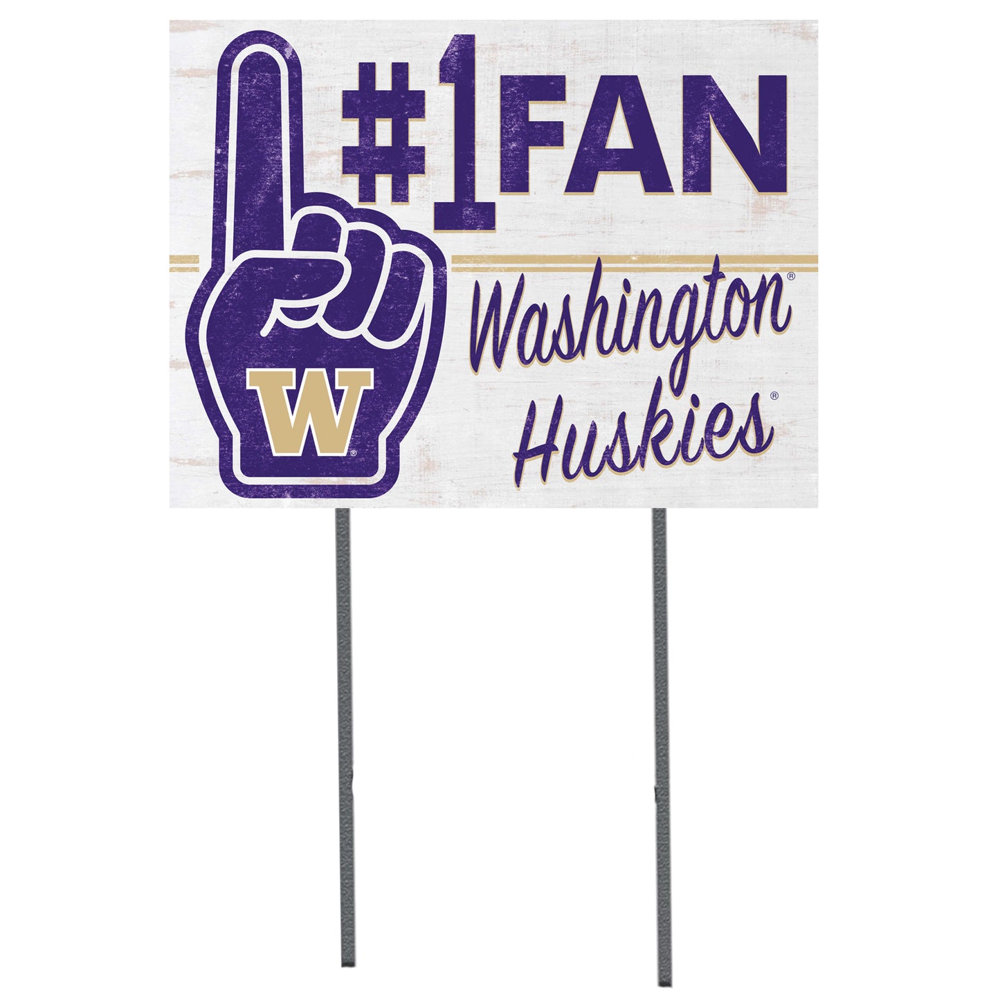 Washington Huskies 18'' x 24'' #1 Fan Yard Sign