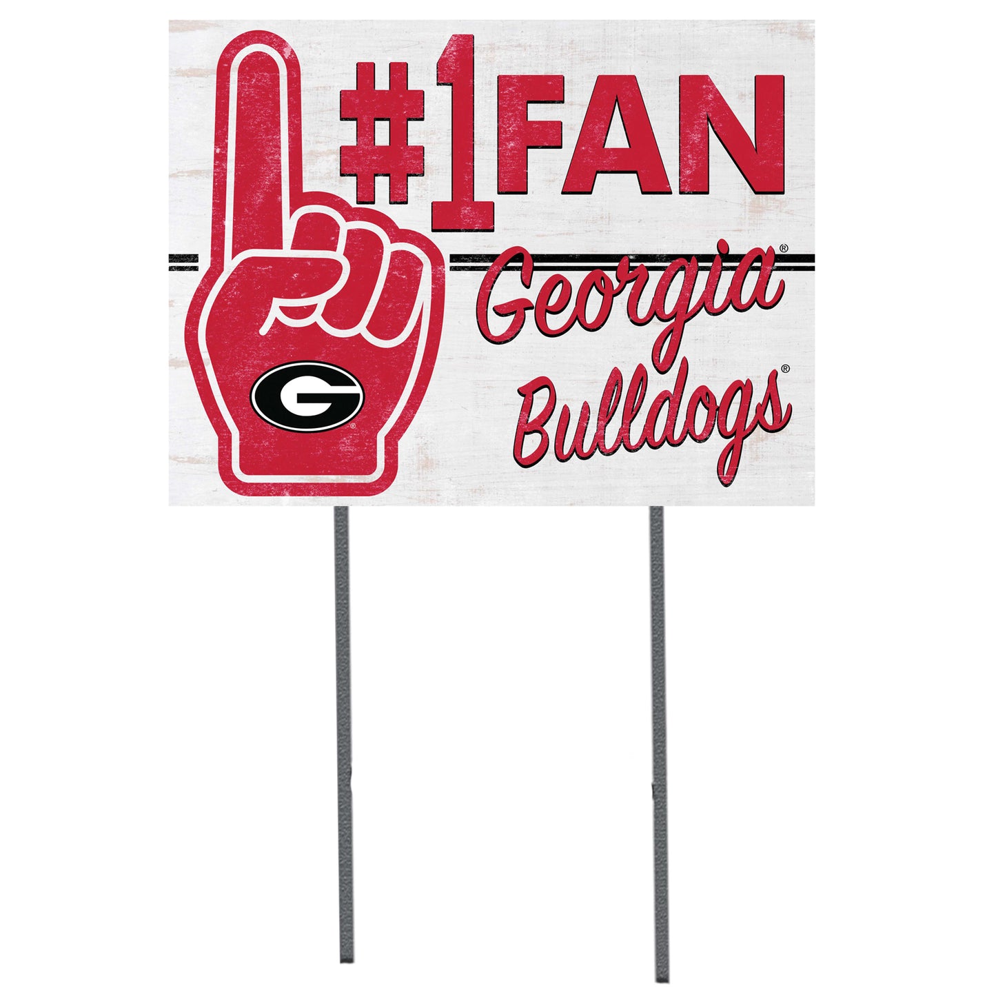 Georgia Bulldogs 18'' x 24'' #1 Fan Yard Sign