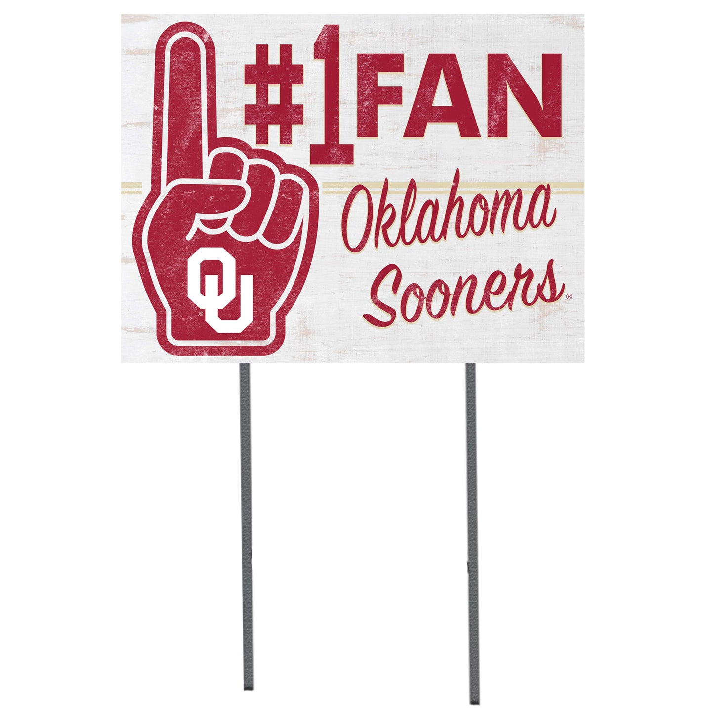 Oklahoma Sooners 18'' x 24'' #1 Fan Yard Sign