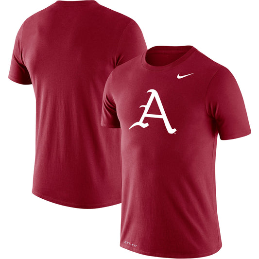 Men's Nike Cardinal Arkansas Razorbacks School Baseball Logo Legend Performance T-Shirt