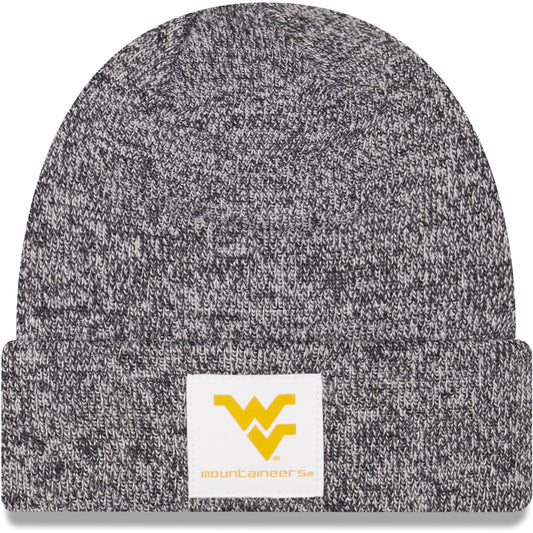 Men's New Era Heathered Black West Virginia Mountaineers Hamilton Cuffed Knit Hat