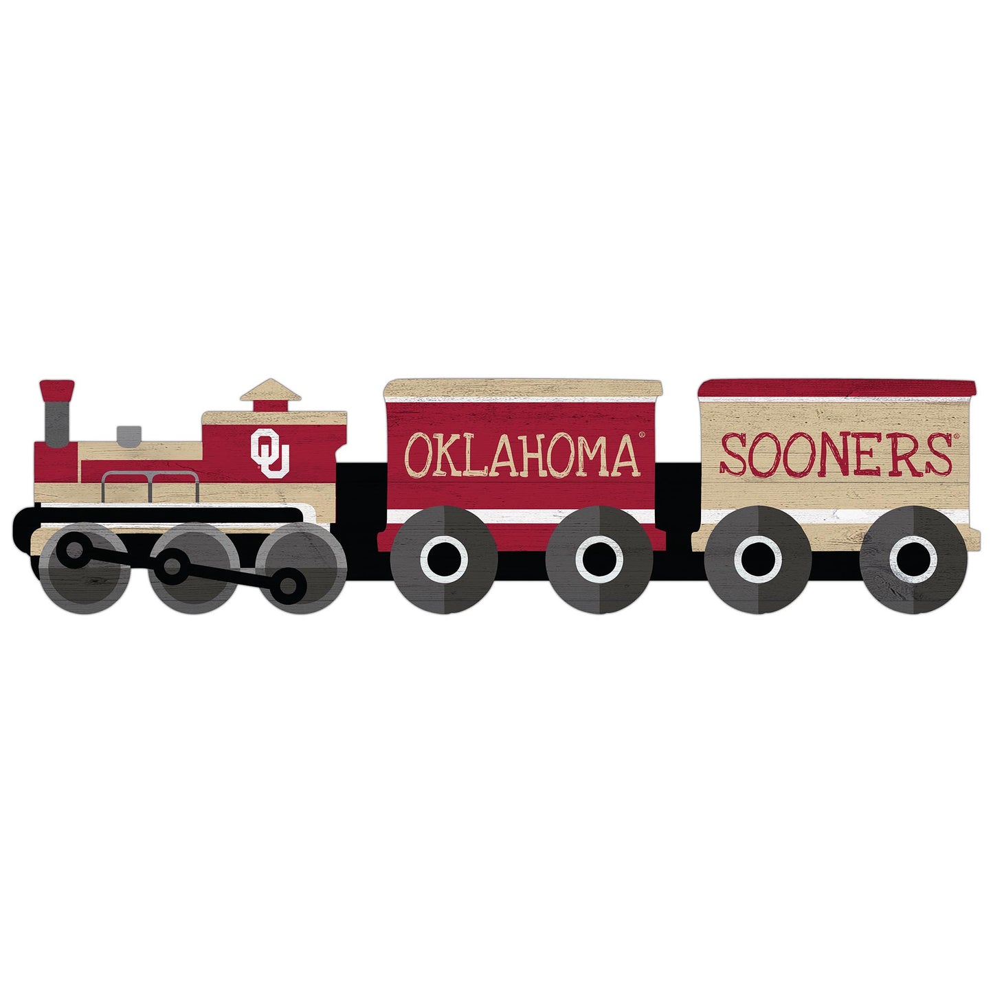 Oklahoma Sooners 6'' x 24'' Train Cutout Sign