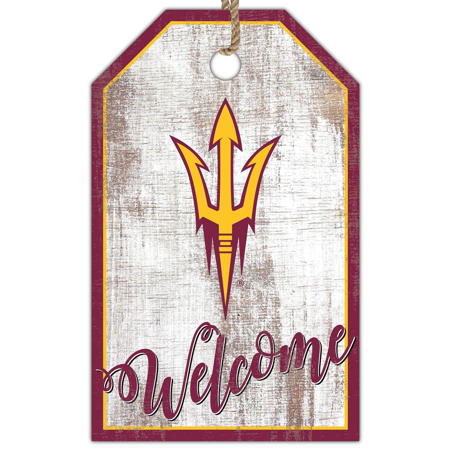 Arizona State Sun Devils 11'' x 19'' Welcome Team Tag Sign