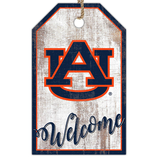 Auburn Tigers 11'' x 19'' Welcome Team Tag Sign