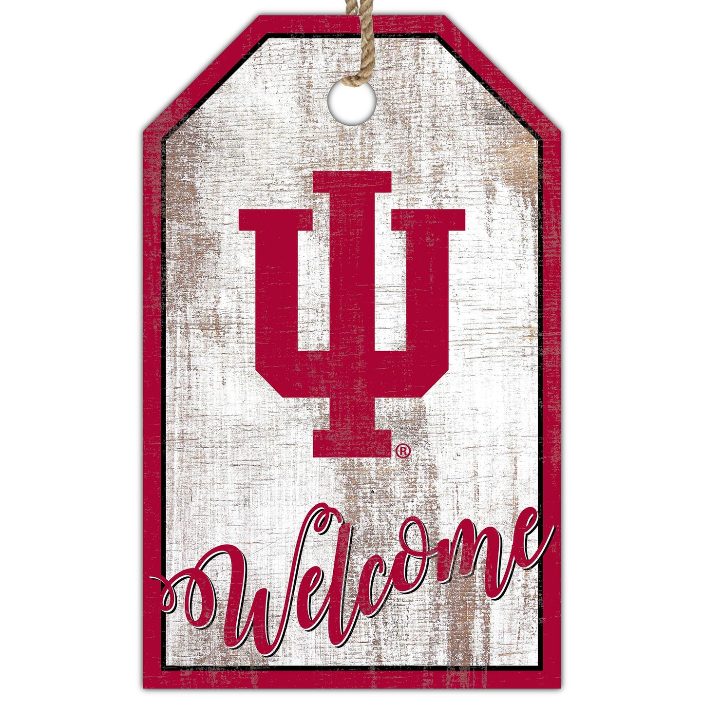 Indiana Hoosiers 11'' x 19'' Welcome Team Tag Sign
