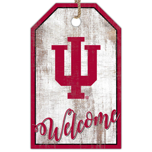 Indiana Hoosiers 11'' x 19'' Welcome Team Tag Sign