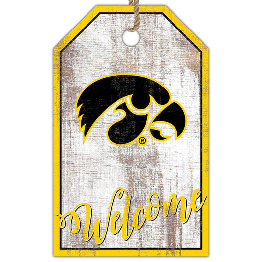 Iowa Hawkeyes 11'' x 19'' Welcome Team Tag Sign