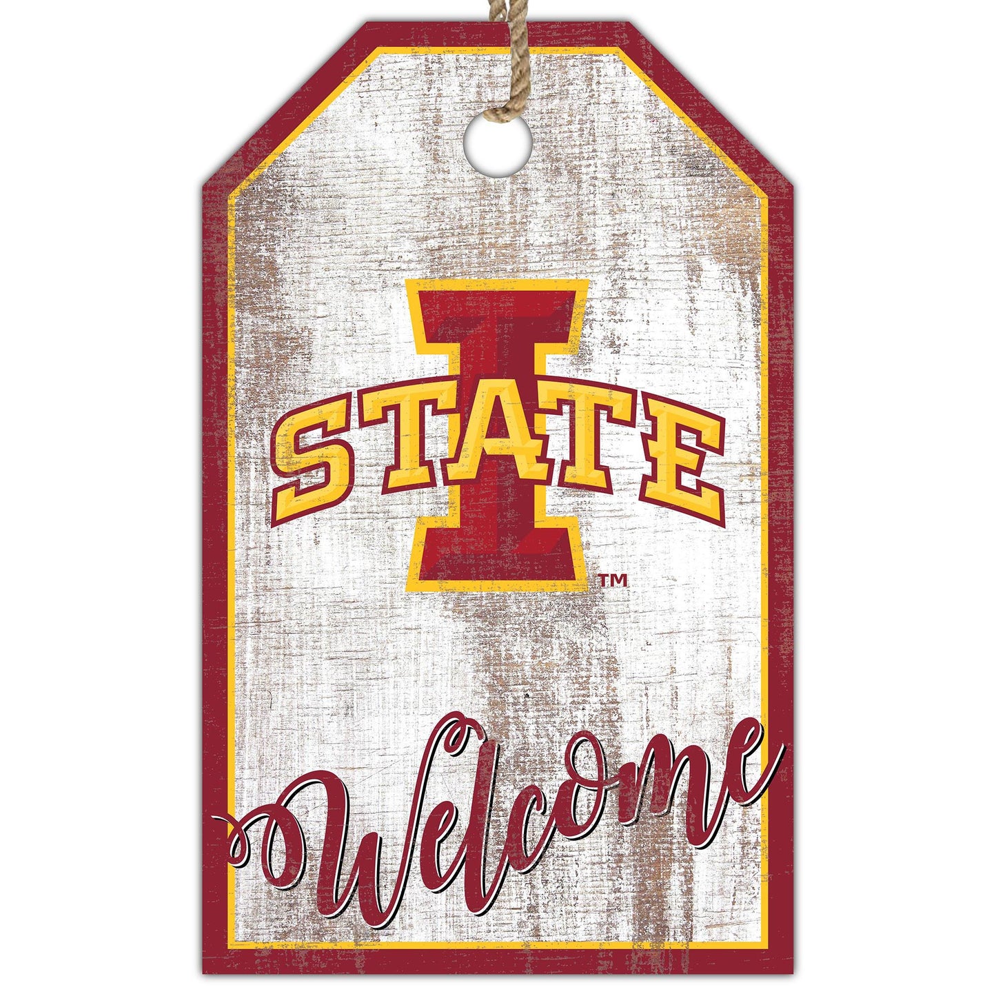 Iowa State Cyclones 11'' x 19'' Welcome Team Tag Sign