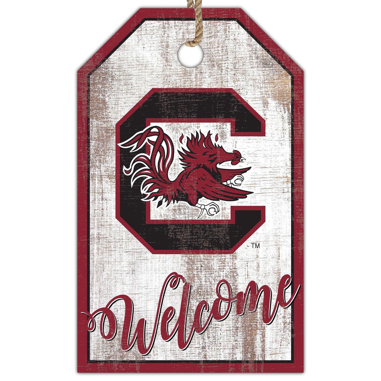 South Carolina Gamecocks 11'' x 19'' Welcome Team Tag Sign