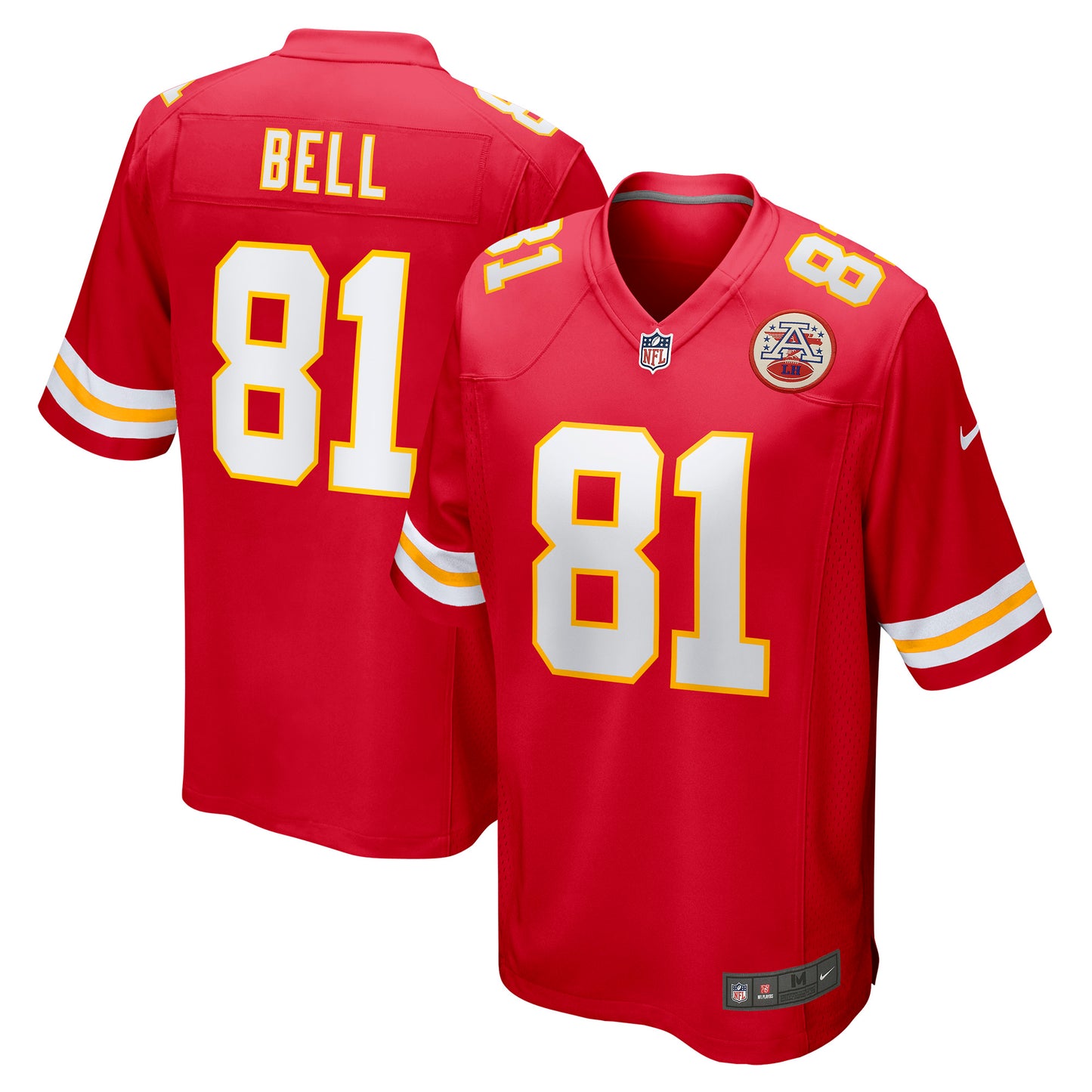 Men's Nike Blake Bell Red Kansas City Chiefs Game Player Jersey